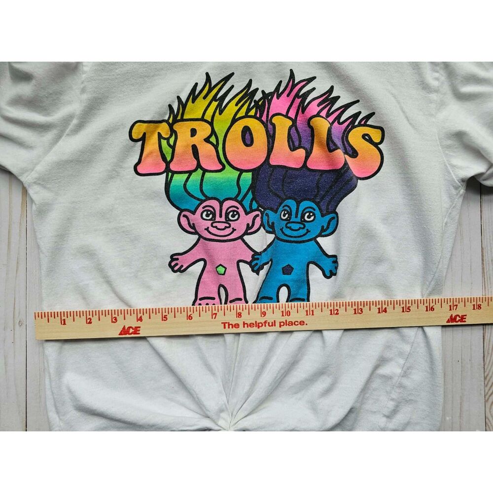 Good Luck Trolls 60th Anniversary Retro Graphic Tee Shirt M Y2K Colorful - Picture 3 of 5